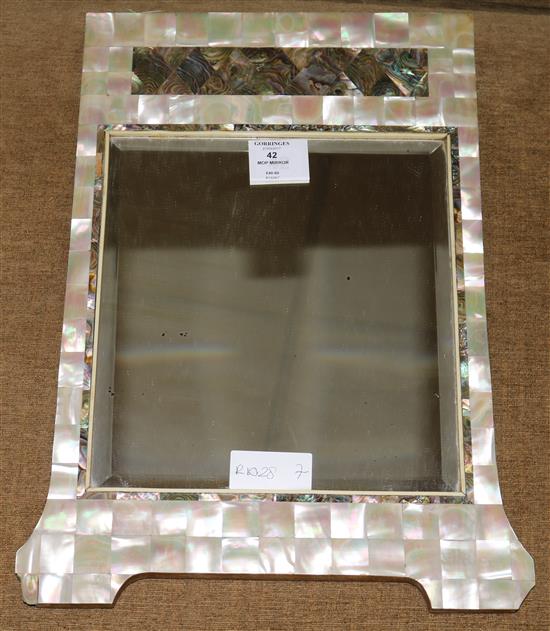 A mother of pearl mirror